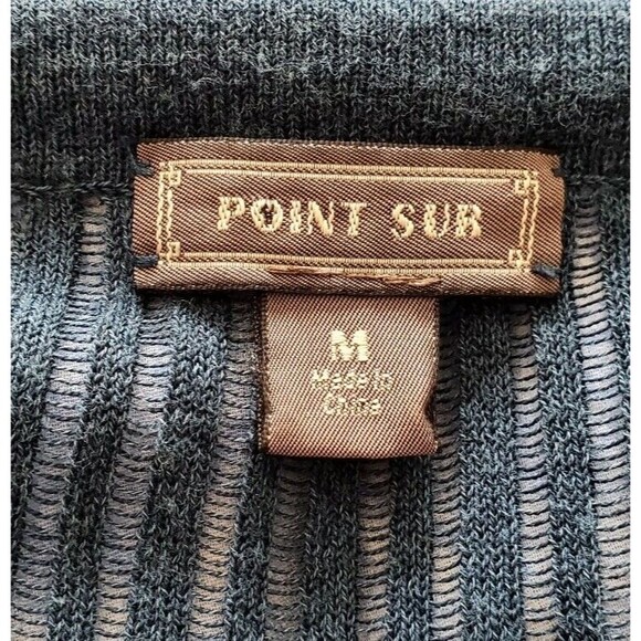 J CREW Point Sur Women Blue Long Sleeve Casual Ribbed Knit Dress Sz M EUC - Picture 4 of 6